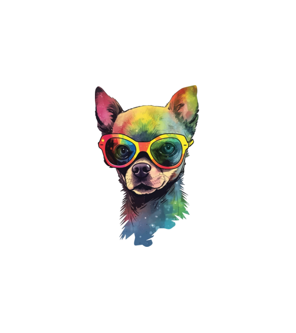 chihuahua minta fehér pólón