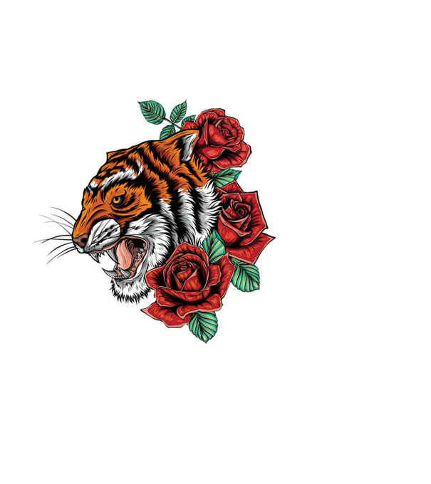 tigris minta fehér pólón