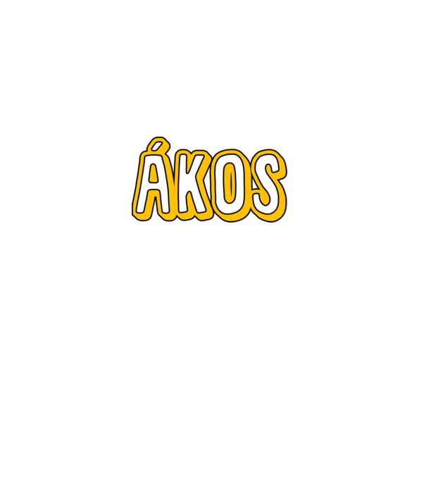 Ákos minta fekete pólón