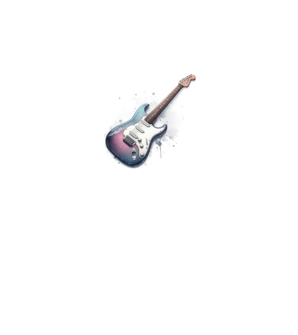 gitár minta királykék pólón