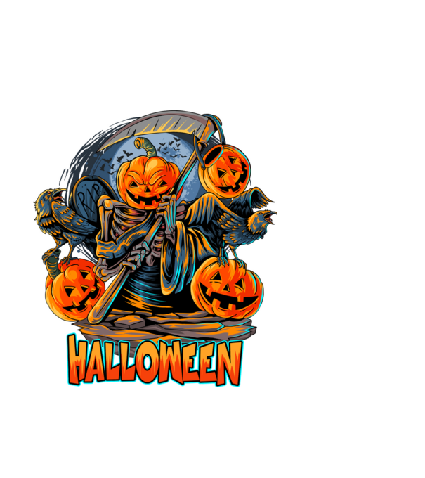 halloween minta fekete pólón
