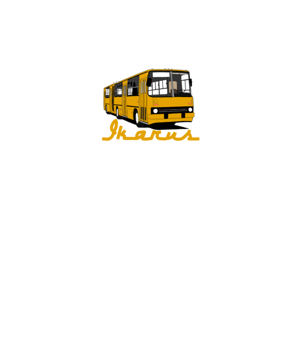 Busz  minta fehér pólón