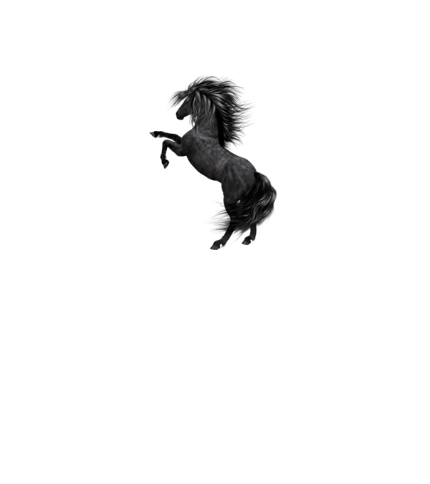Horse minta fekete pólón