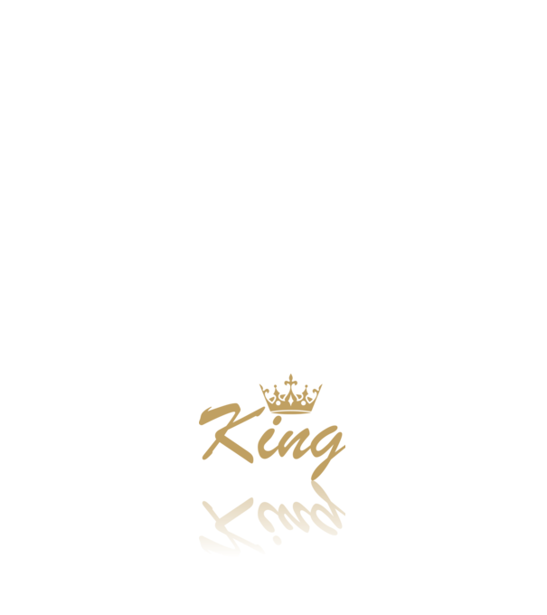 king minta sötétkék pólón