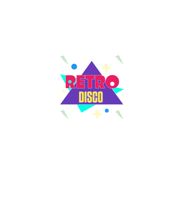 retro disco minta fekete pólón