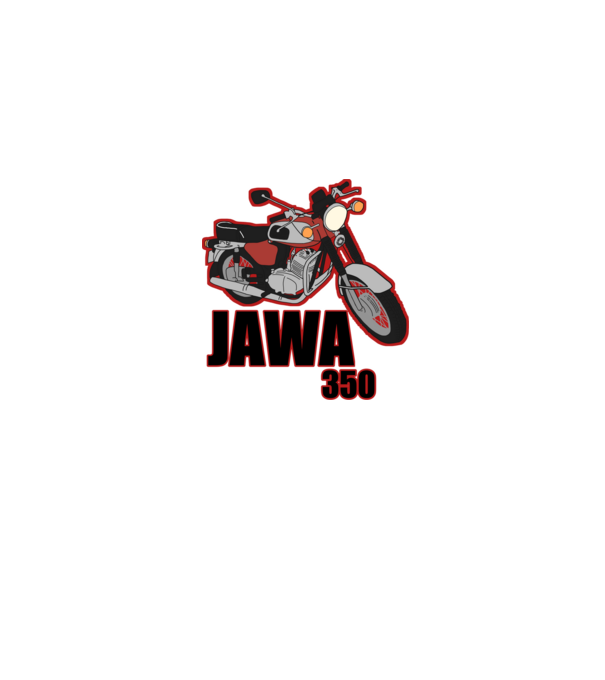 Jawa 350 minta farmerkék pólón