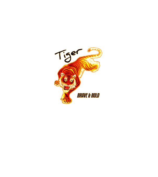 Tiger minta szürke pólón