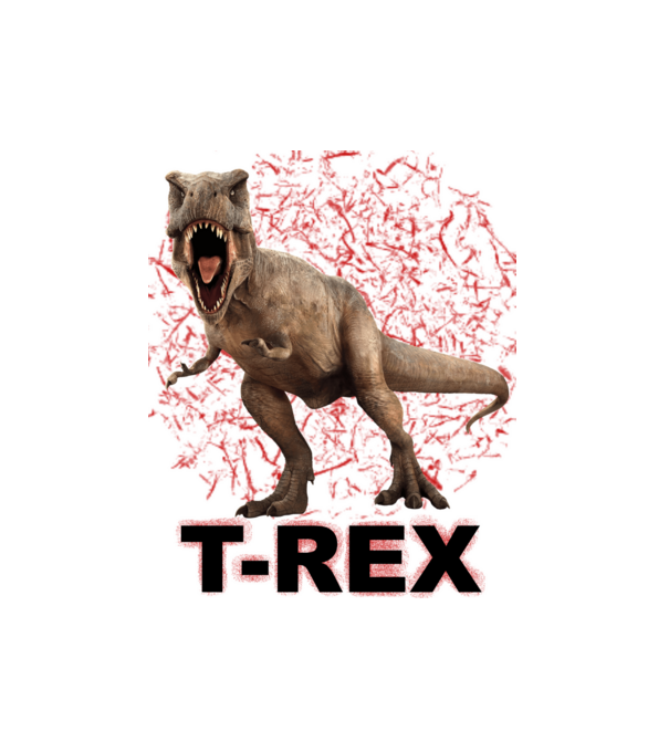 T-REX minta fehér pólón