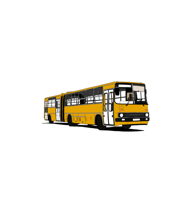 Busz minta fehér pólón