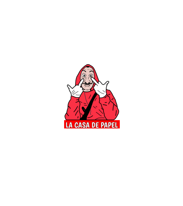La casa de papel minta fekete pólón