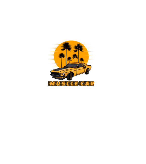 MUSCLE CAR minta fekete pólón