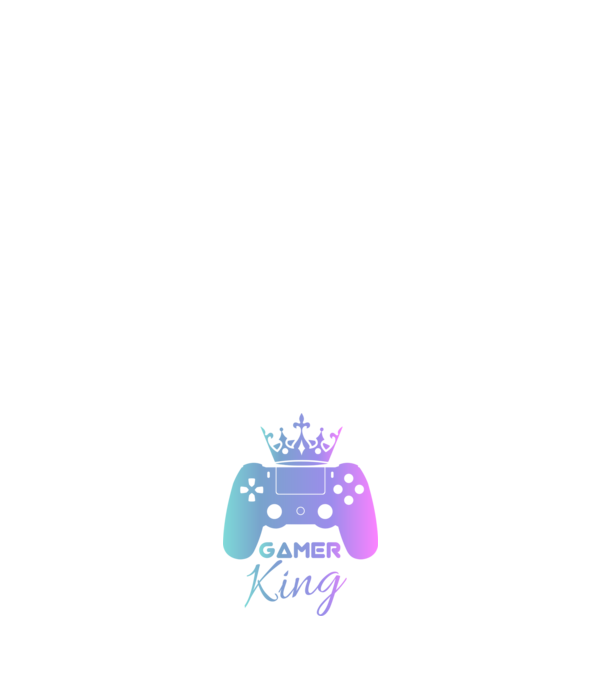 Gamer king minta fehér pólón