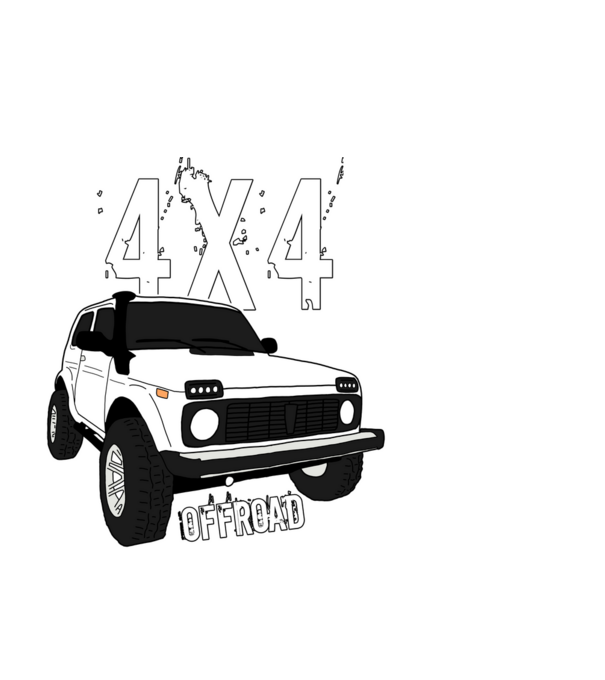 Lada niva minta fehér pólón