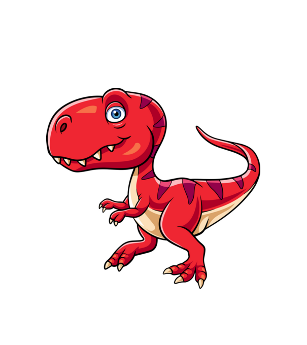 Dinoszaurusz minta fehér pólón