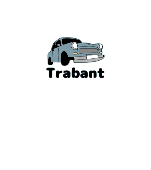 Trabant minta fehér pólón