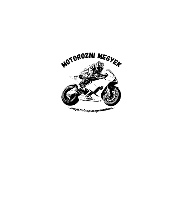 MOTOROZNI MEGYEK minta fekete pólón