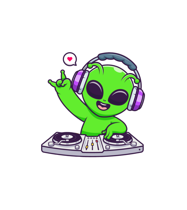 Dj minta fehér pólón