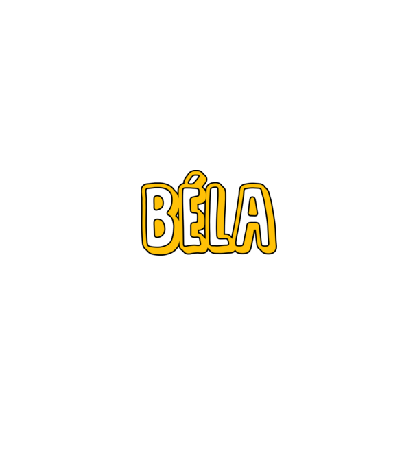 Béla minta fekete pólón