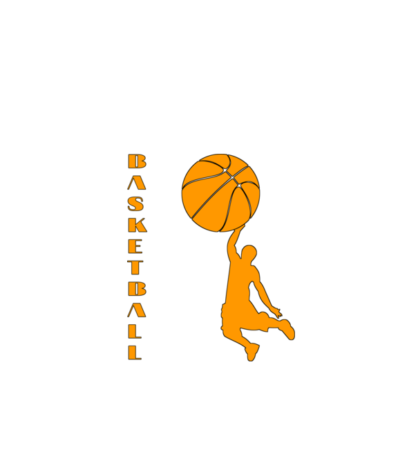 Basketball minta fekete pólón