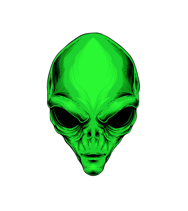 ufo minta fehér pólón