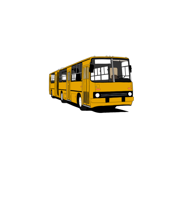 Busz minta fehér pólón