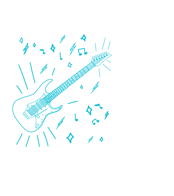 Gitár minta fekete pólón