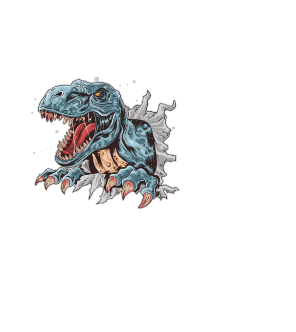 T-rex minta fehér pólón