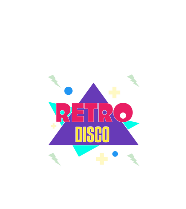 retro disco minta fekete pólón