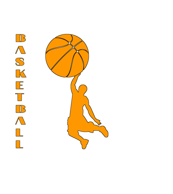 Basketball minta fekete pólón