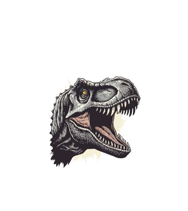 Dinoszaurusz  minta fehér pólón