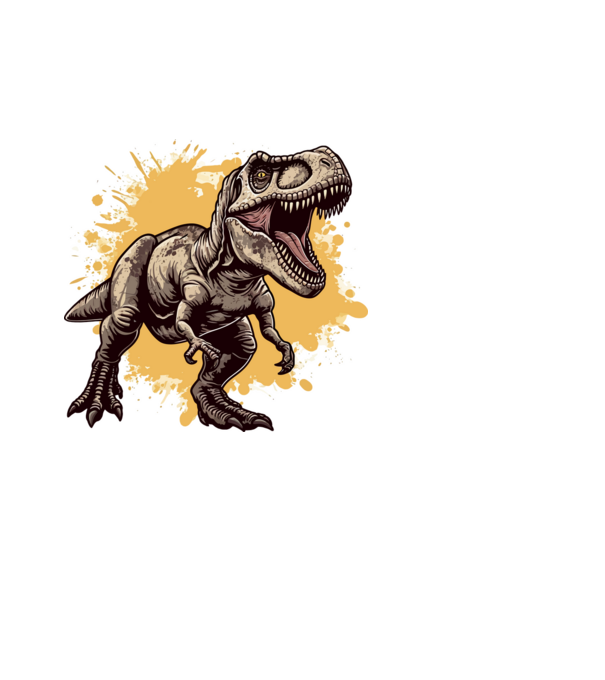 T-rex minta fehér pólón