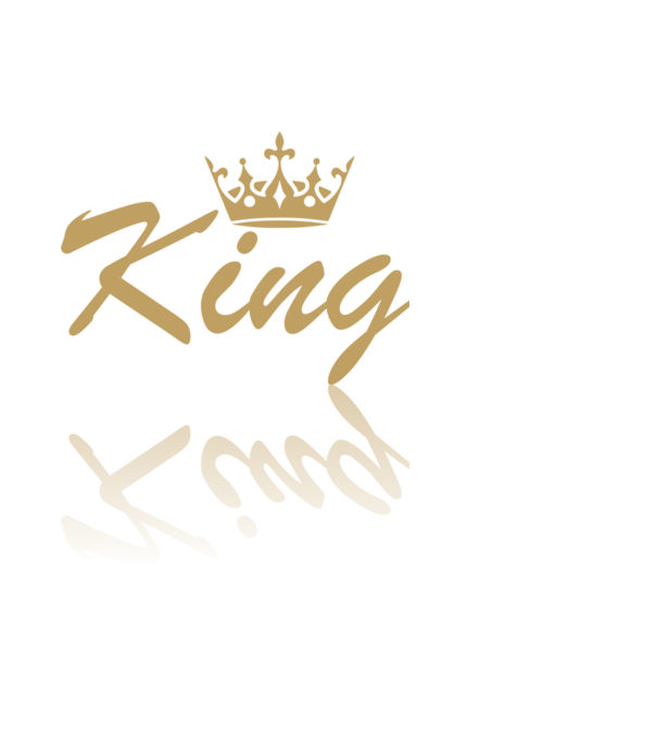 king minta fehér pólón
