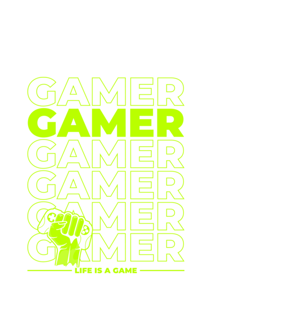 gamer minta fehér pólón