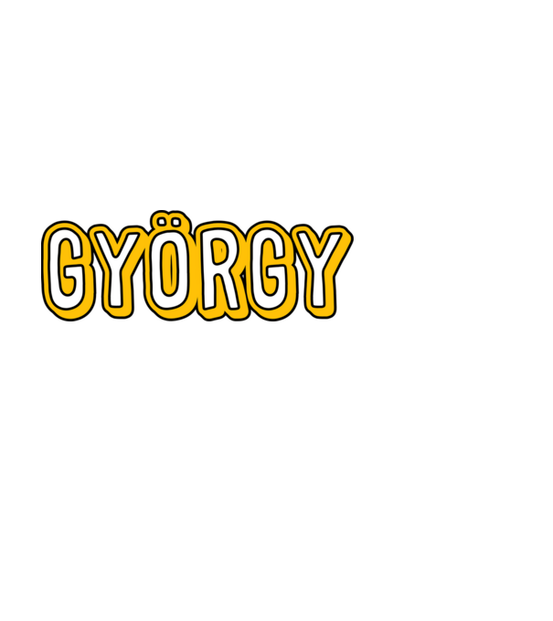 György  minta fehér pólón