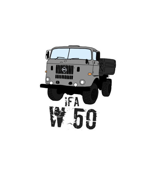IFA w50 minta fehér pólón