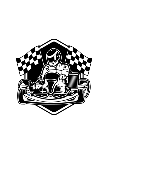 Gokart minta fekete pólón