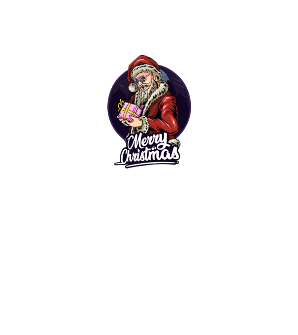 Mikulás minta fekete pólón