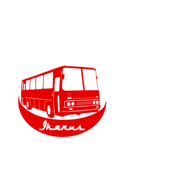 busz  színezhető minta fekete pólón