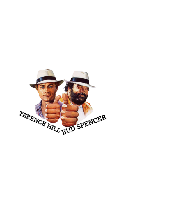 Bud Spencer és Ternce Hill minta fehér pólón