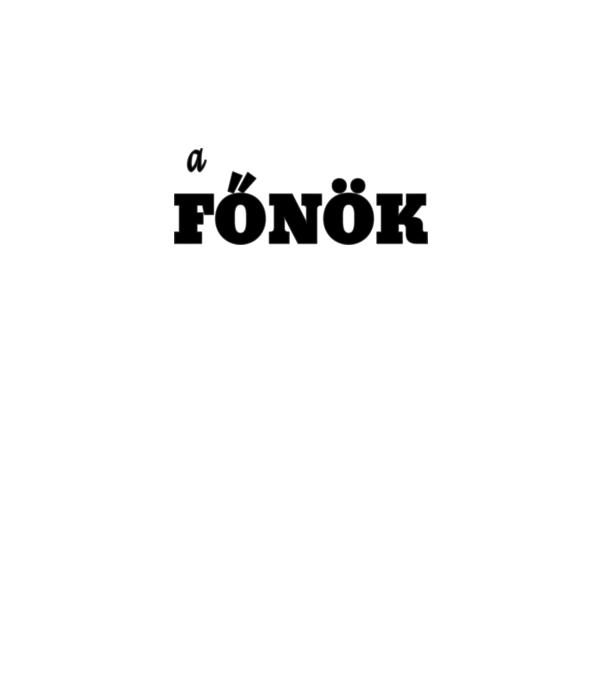 A főnök minta fehér pólón