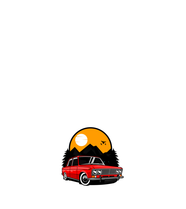 Classic car minta világos rózsaszín pólón