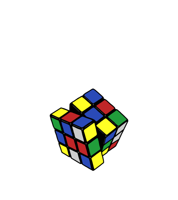 Rubik kocka minta homokszín pólón