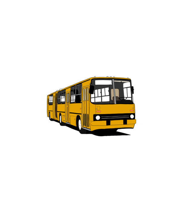 Busz minta fehér/piros pólón