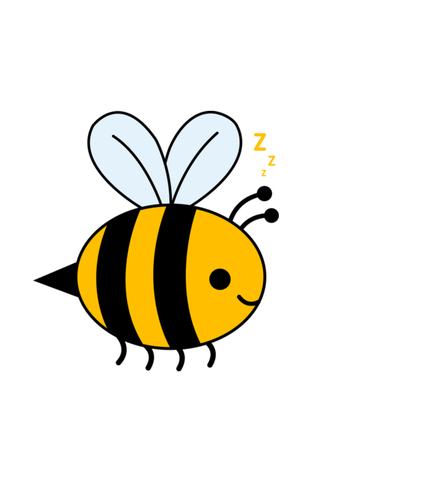 Bee minta fekete pólón