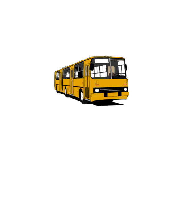 Busz minta fehér pólón
