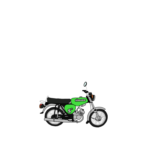 Simson minta fehér pólón