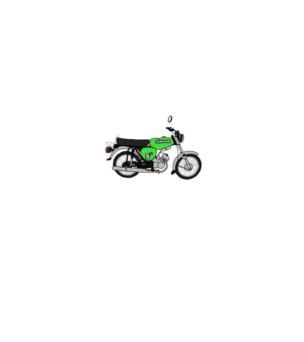 Simson minta fehér pólón