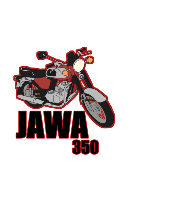 Jawa 350 minta fehér pólón