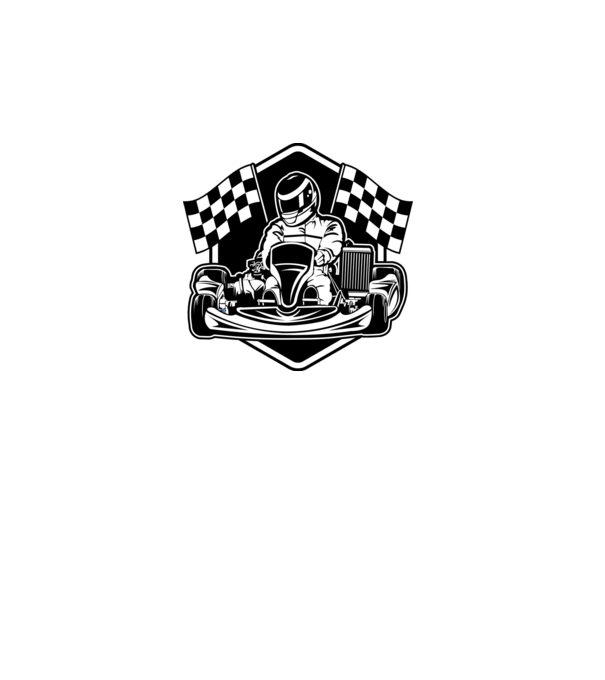 Gokart  minta fehér pólón