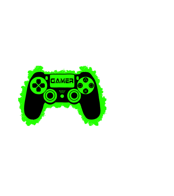 gamer minta fekete pólón